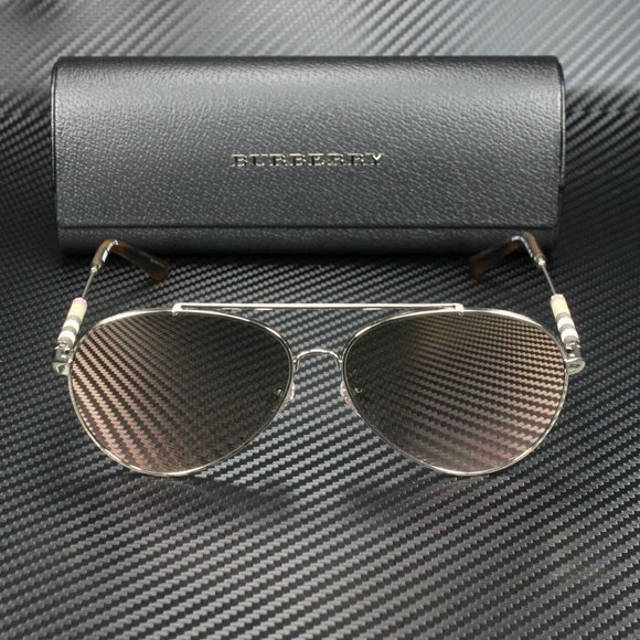 Burberry Rose Gold Aviator 57mm Sunglasses